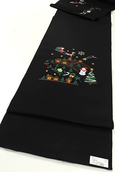 【和遊館】ONG2013　仕立付！西陣織刺繍高級九寸名古屋帯　クリスマス_画像2