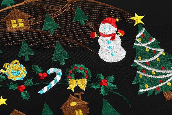 【和遊館】ONG2013　仕立付！西陣織刺繍高級九寸名古屋帯　クリスマス_画像4