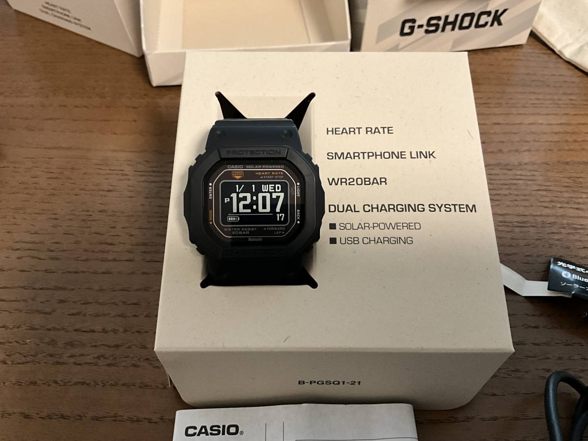 G-SQUAD 心拍計 Bluetooth搭載 DW-H5600-1JR メンズ ブラック 中古_画像4