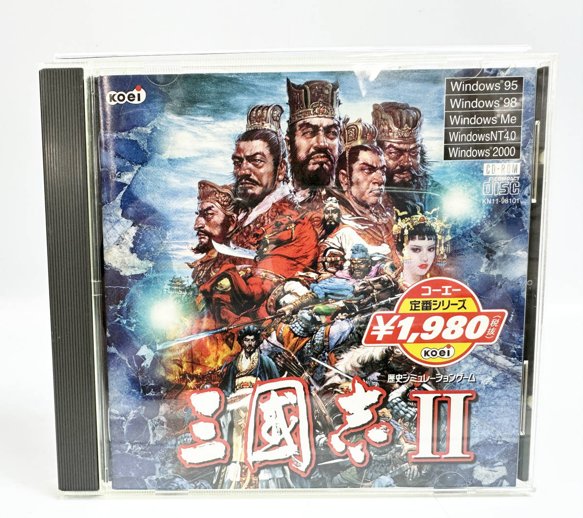 帯付き KOEI コーエー 定番シリーズ 三國志Ⅱ CD-ROM Windows PCゲーム 11-20_画像1