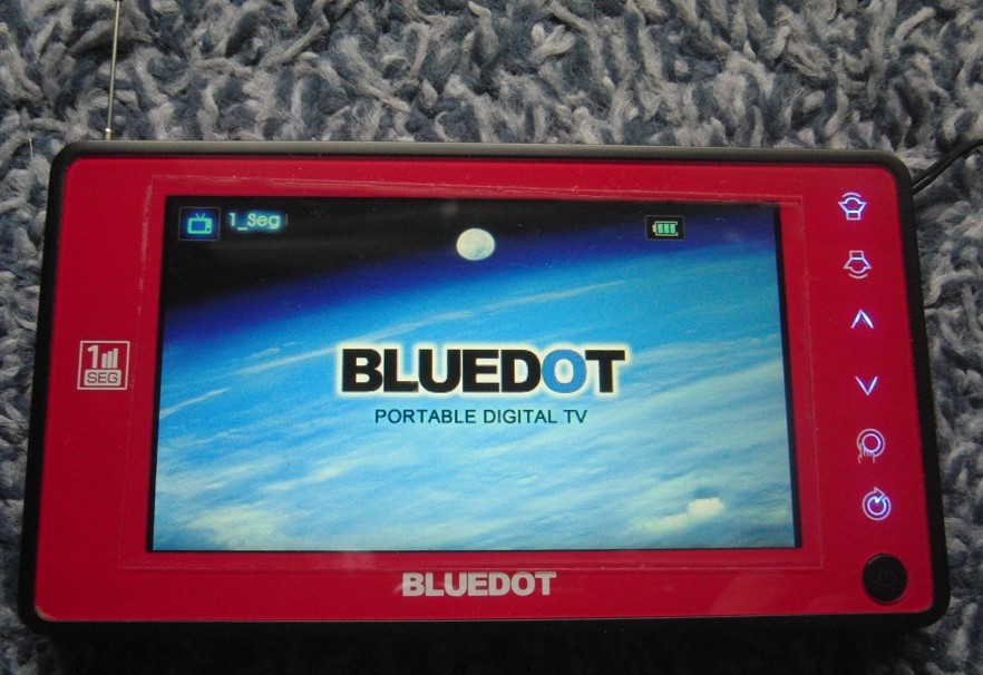 BLUDOT ワンセグ　４インチ　ポータブル　デジタルテレビ　BTV-400R　中古品・動作品_起動画面