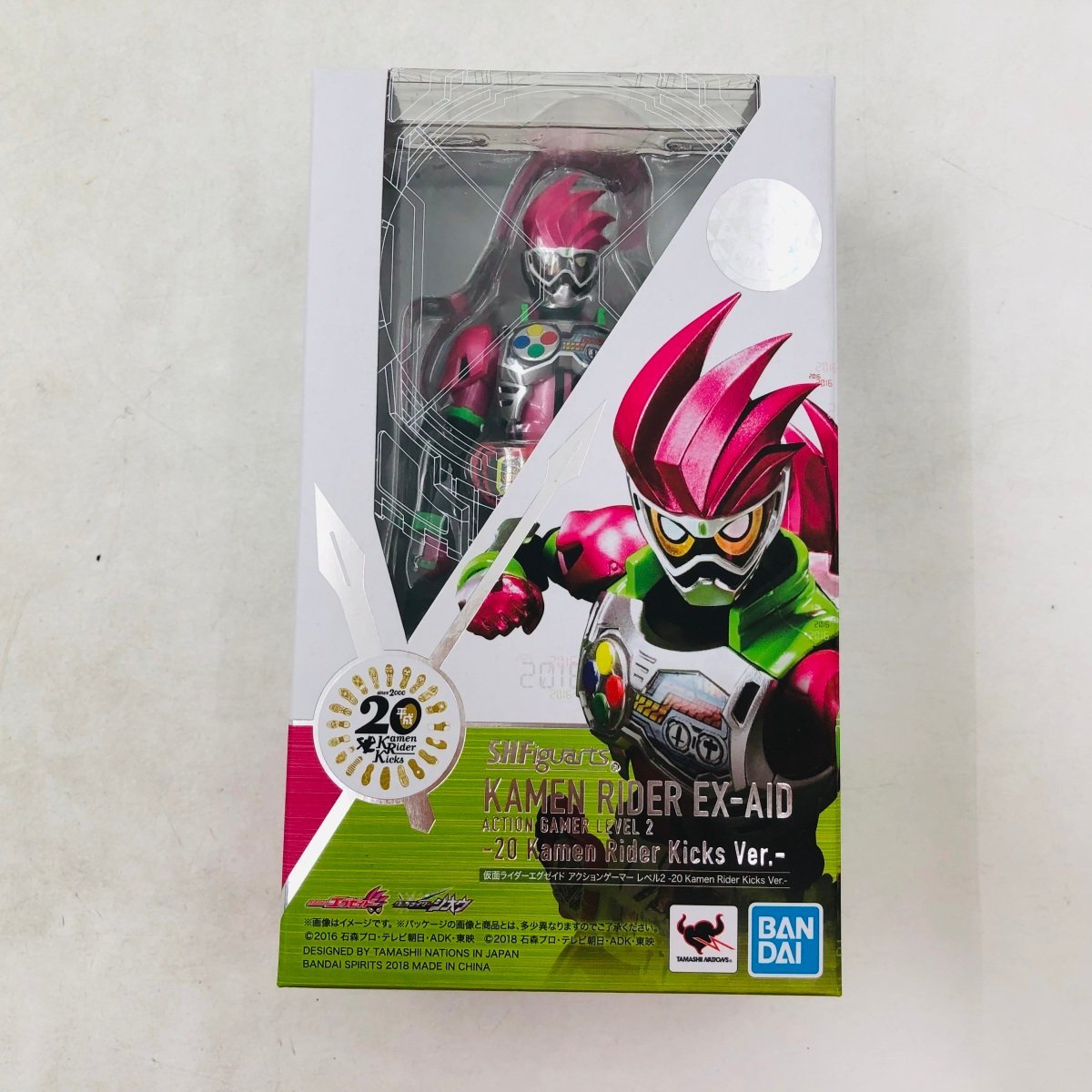 難あり中古品 S.H.Figuarts フィギュアーツ 仮面ライダーエグゼイド アクションゲーマー レベル2 20 Kamen Rider Kicks Ver._画像5