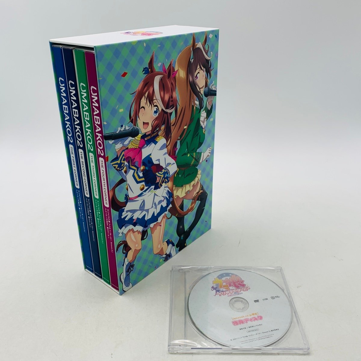 中古品 ウマ娘 プリティーダービー ウマ箱2 第1～4コーナー全4巻セット Blu-ray Amazon特典ディスク 収納BOX付き_画像1