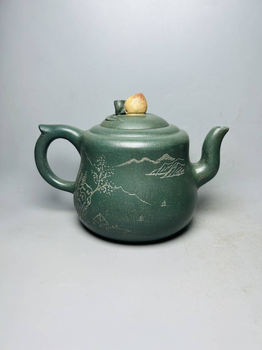 高品質 B:6218N 中国骨董 人間国宝 紫砂壷 陶芸 磁器 【鉄画軒紫砂壷