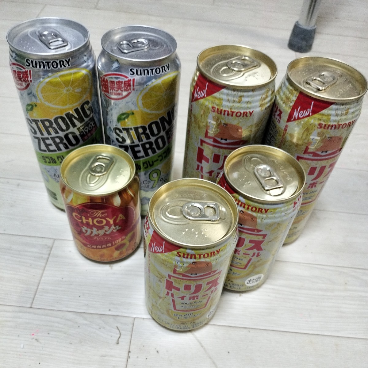 トリス　ハイボール　CHOYAウメッシュ　ストロングZERO　ZIMA フミノフ　ミニリキュール 　13本　AL4-20度　個人買い飲む時間ないので販売_画像2