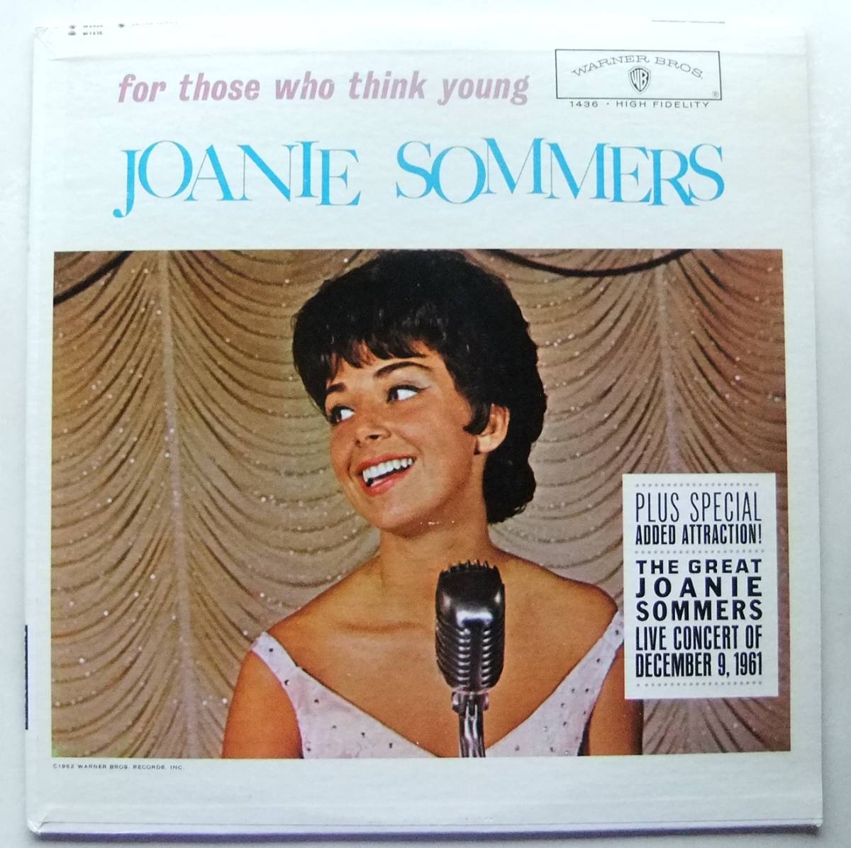 ◆ JOANIE SOMMERS / For Those Who Think Young ◆ Warner Bros. W 1436 (gray) ◆ W_画像1