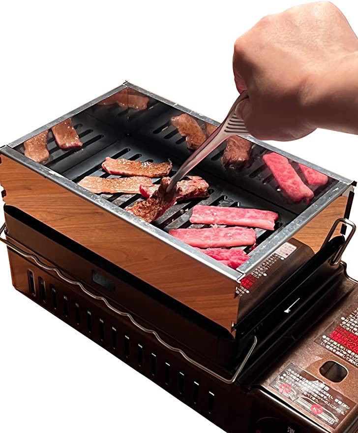  Iwatani .... vessel . rear . rear II exclusive use oil splashes prevention guard assembly barbecue yakiniku stainless steel plate camp outdoor BBQ