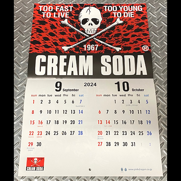 CREAM SODA　クリームソーダ　CSカレンダー2024　ピンクドラゴン　原宿キャットストリート　ブラックキャッツ ロカビリー　ロックンロール_画像7