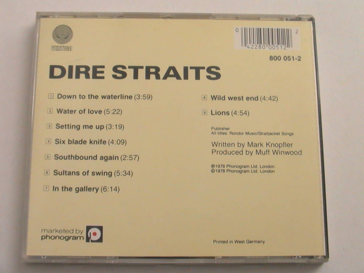 RED FAN LABEL【W.Germany盤】DIRE STRAITS / DIRE STRAITS 全面銀圏蒸着盤 800 051-2 05 * VT MADE IN W.GERMANY BY PDO_画像3
