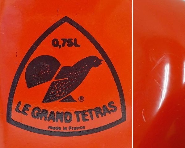 112▽LE GRAND TETRAS/グランテトラ 水筒 ボトル フランス製 赤/レッド 0.75L_画像8