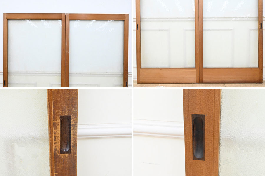 K222 antique Showa Retro special glass glass door opening door . door door receipt warm welcome 