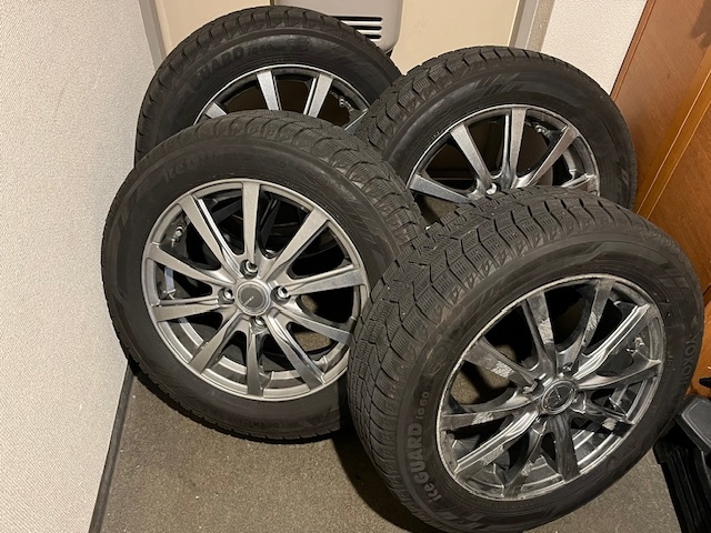 ●スタッドレス185/60R15アルミホイール付き3本+おまけ1本のセット[着払い発送]●_画像1