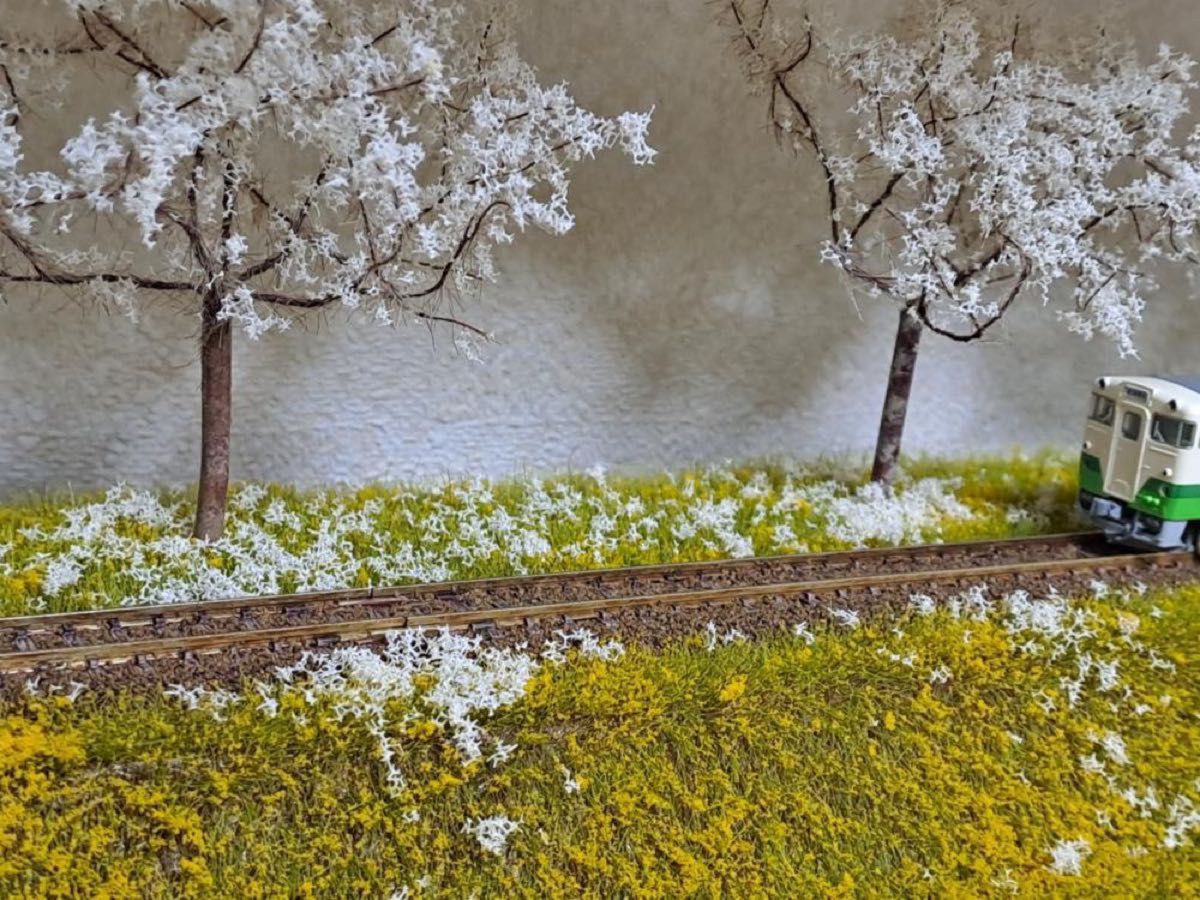 新品 桜)鉄道さくら風景 鉄道ジオラマ ミニジオラマ Nゲージの 新品 桜)鉄道さくら風景 鉄道ジオラマ ミニジオラマ Nゲージの