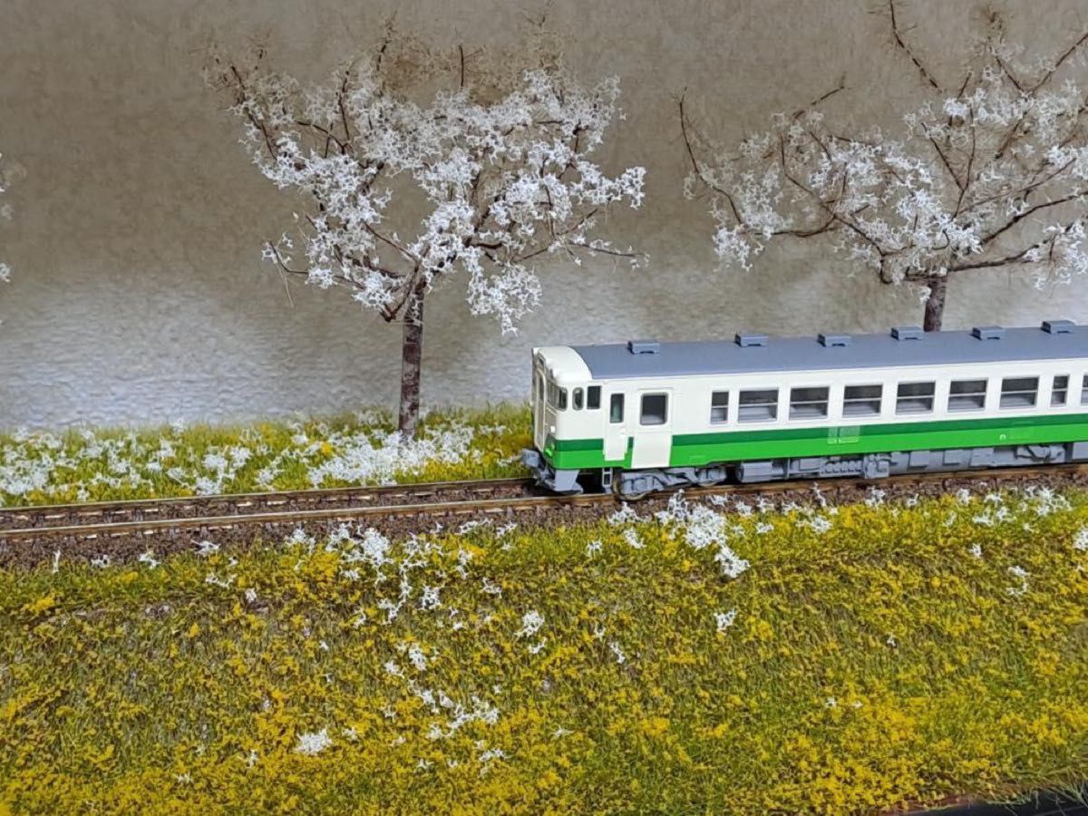 新品 桜)鉄道さくら風景 鉄道ジオラマ ミニジオラマ Nゲージの 新品 桜)鉄道さくら風景 鉄道ジオラマ ミニジオラマ Nゲージの