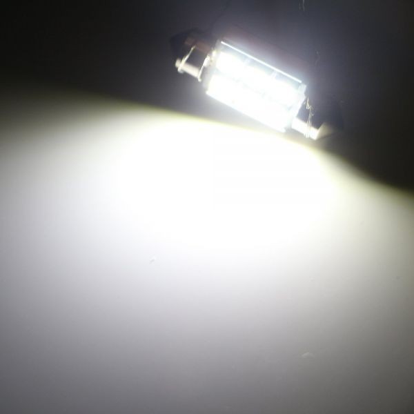 LEDルームランプ ナンバー灯 フェストン球 6000K 5050SMD×6連 T10×36mm 37mm/S8.5 白色 10個セット WD114_画像4