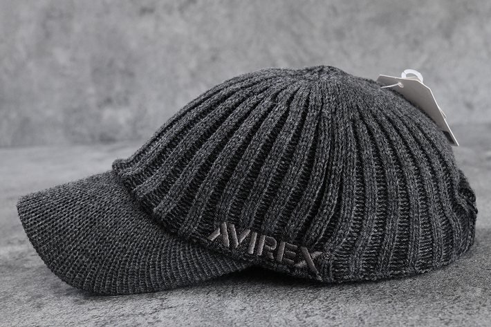 AVIREX アビレックス キャップ ニット帽 帽子 大きい 大きめ メンズ アヴィレックス 14986700-85 グレー_画像6