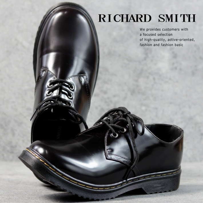 RICHARD SMITH カジュアルシューズ ブーツ メンズ 3ホール シューズ クリアソール 9105 ダークブラウン 25.0cm 新品 1円 スタート_画像1