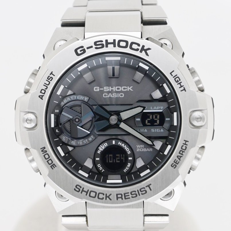 1円 稼働 箱/保証書/コマ4付 CASIO G-SHOCK カシオ Gショック QZ GST-B400D グレー文字盤 メンズ 腕時計 ウォッチ 中古 美品 105020231121_画像1