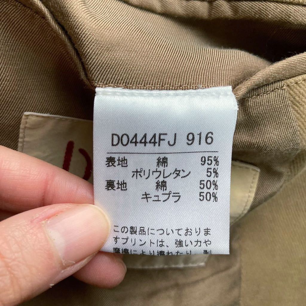 Papas パパス コットン モールスキン ストレッチ ワーク テーラード ジャケット size.L ブラウン ベージュ D0444FJ 916 パッチポケット_画像8