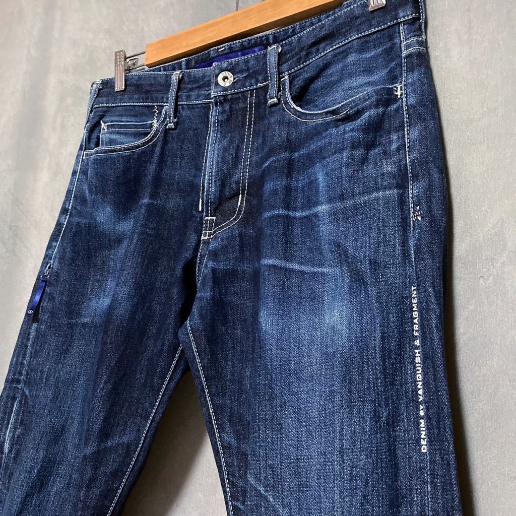 希少 DENIM BY VANQUISH& FRAGMENT デニムバイ ヴァンキッシュ VFP2024 14AW TAPERED STRAIGHT デニムパンツ ジーンズ size.32 色落ち有りの画像2