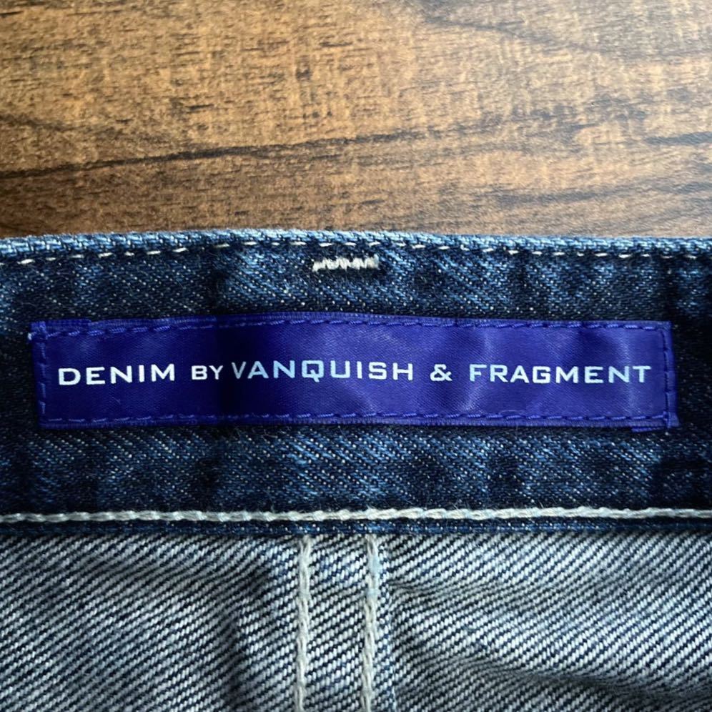 希少 DENIM BY VANQUISH& FRAGMENT デニムバイ ヴァンキッシュ VFP2024 14AW TAPERED STRAIGHT デニムパンツ ジーンズ size.32 色落ち有りの画像9