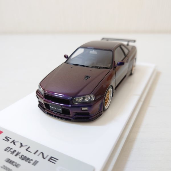 タ2【60】1円~ メイクアップ アイドロン 1/43 スカライン GT-R (BNR34