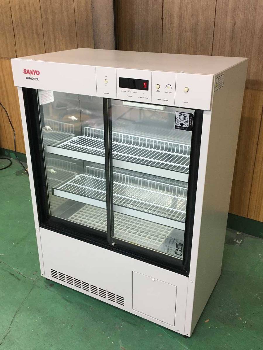 【完動品】SANYO(サンヨー) 小型 薬用冷蔵ショーケース MEDICOOL メディクール 100V MPR-162DCN 158L メディカル 研究室 業務用冷蔵庫 10_画像1