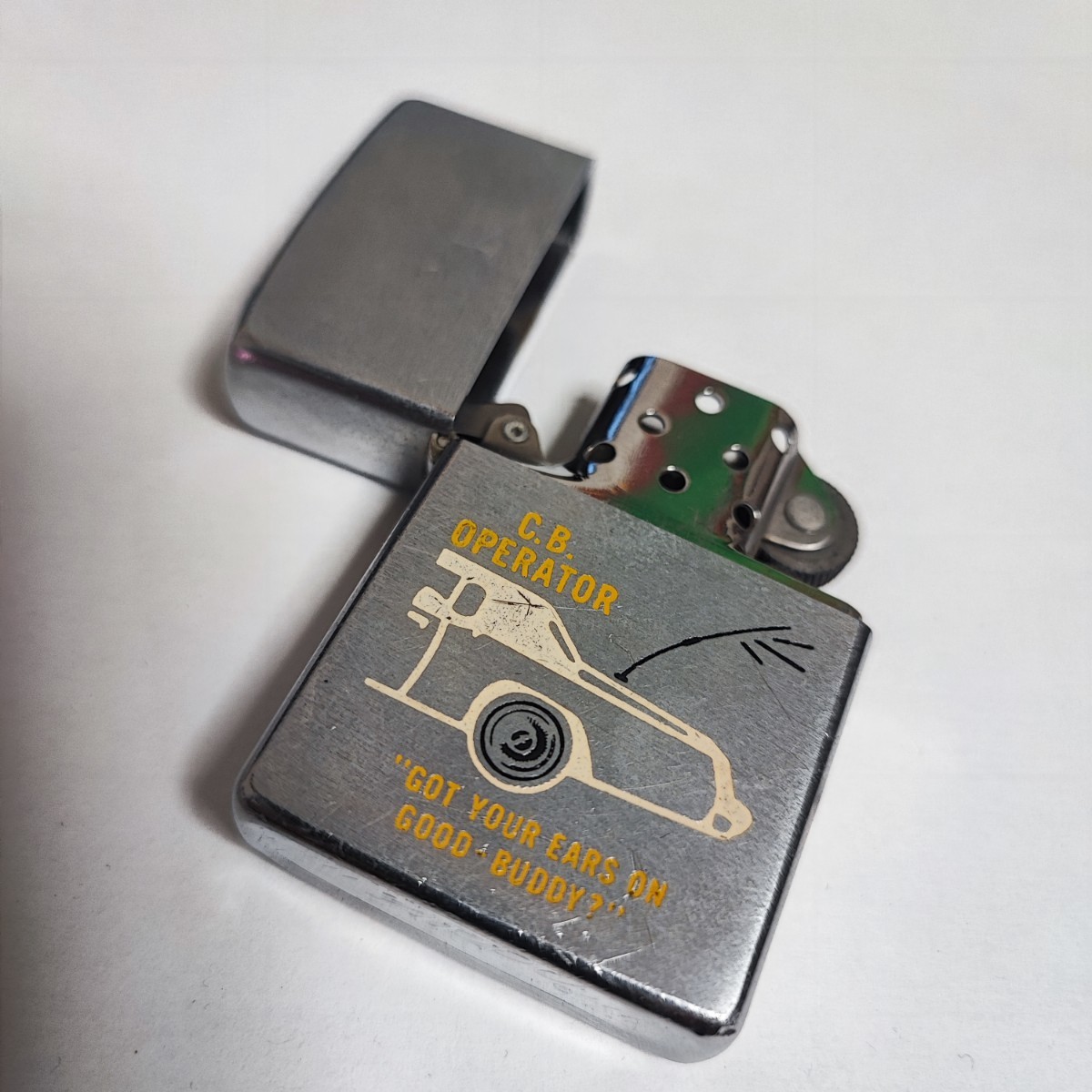 1976年製　ZIPPO ジッポ　自動車無線会社？　ジッポー オイルライター ライター Zippo ジッポライター　１円スタート！_画像2