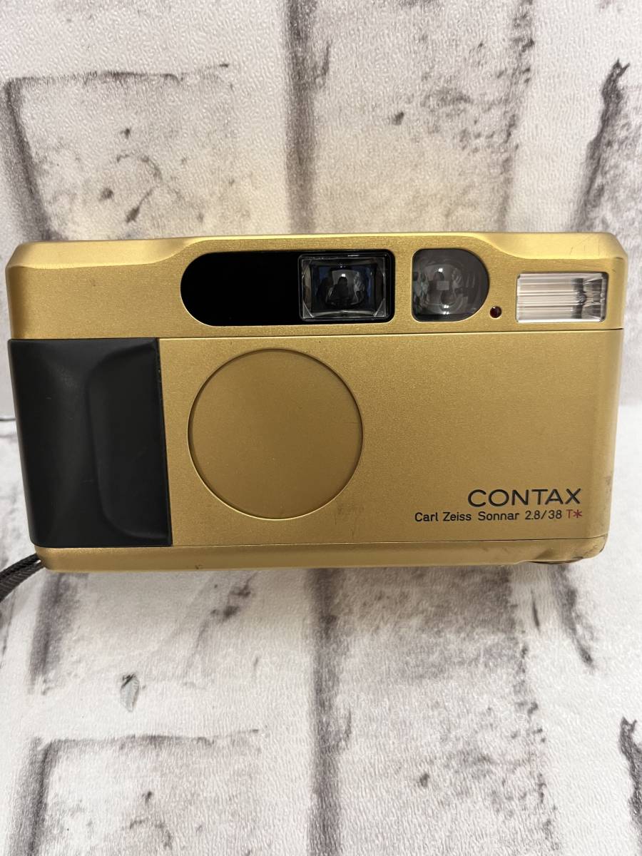 【36942.1101F】ジャンク品☆CONTAX T2 Carl Zeiss Sonnar 2.8/38 T* コンパクトフィルムカメラ ゴールド _画像2