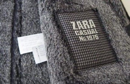 ZARA　長袖フェイクムートン　ジップジャケット　袖×ネック　ニット異素材切替 完売モデル 入手困難