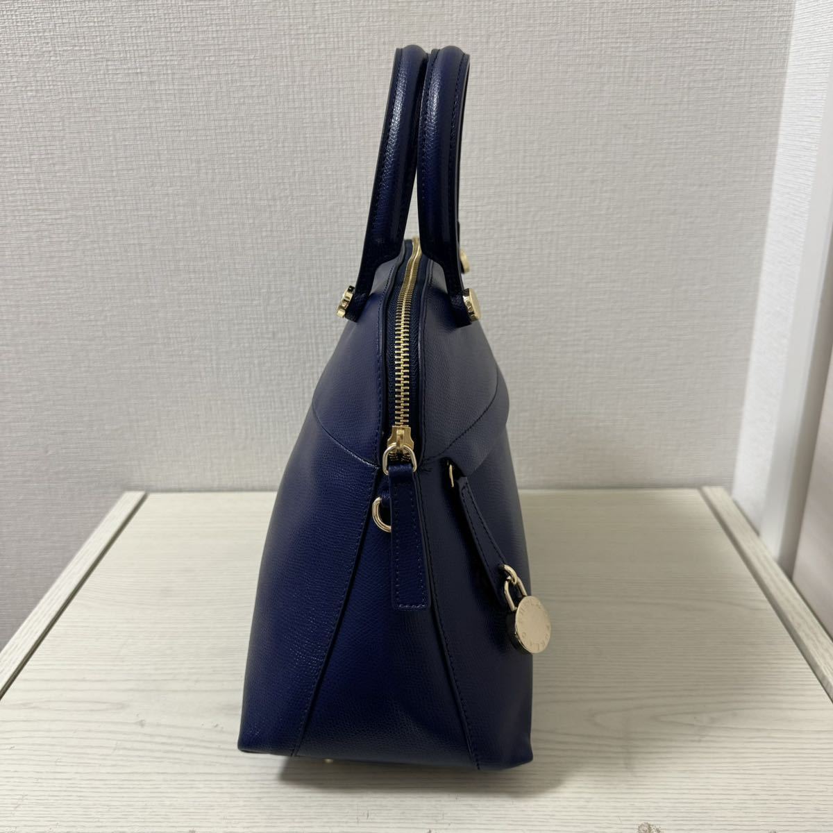 【大幅値下げ】【新品同様】FURLA フルラ パイパー　M 2way トートバッグ ショルダーバッグ PIPER M ネイビー　ハンドバッグ_画像6