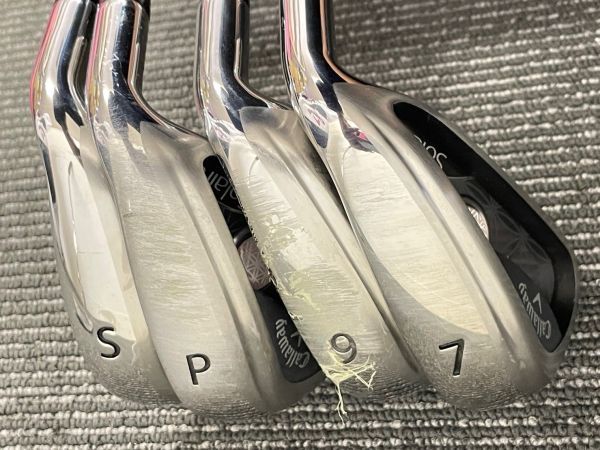 H228-K50-276◆ Callaway/キャロウェイ キャディバッグ ゴルフクラブ/8本 カバー付き レディース Solaure フレックスL ホワイト×ピンク②_画像5