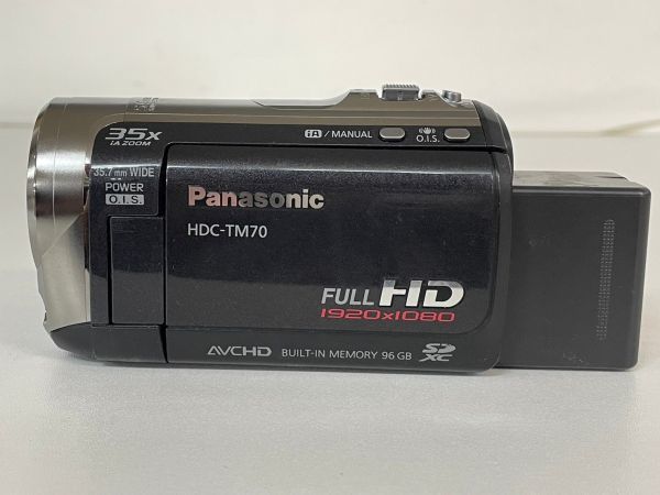 G308-K32-3040 Panasonic パナソニック HDC-TM70 デジタルハイビジョンカメラ TM70-K 2010年製 96GB バッテリー/箱/充電器付 通電OK ⑤_画像6