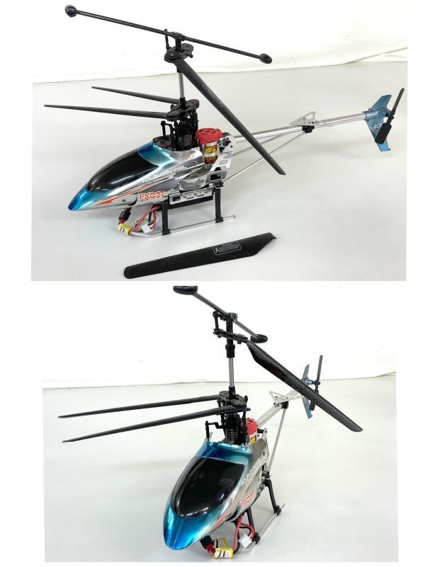 H307-O15-3949 ヘリコプター KYOSHO 京商 リモコン METAL MASTER4 FX-27 FOUR-CHANNEL FXO27 27MHz 通電OK②_画像7