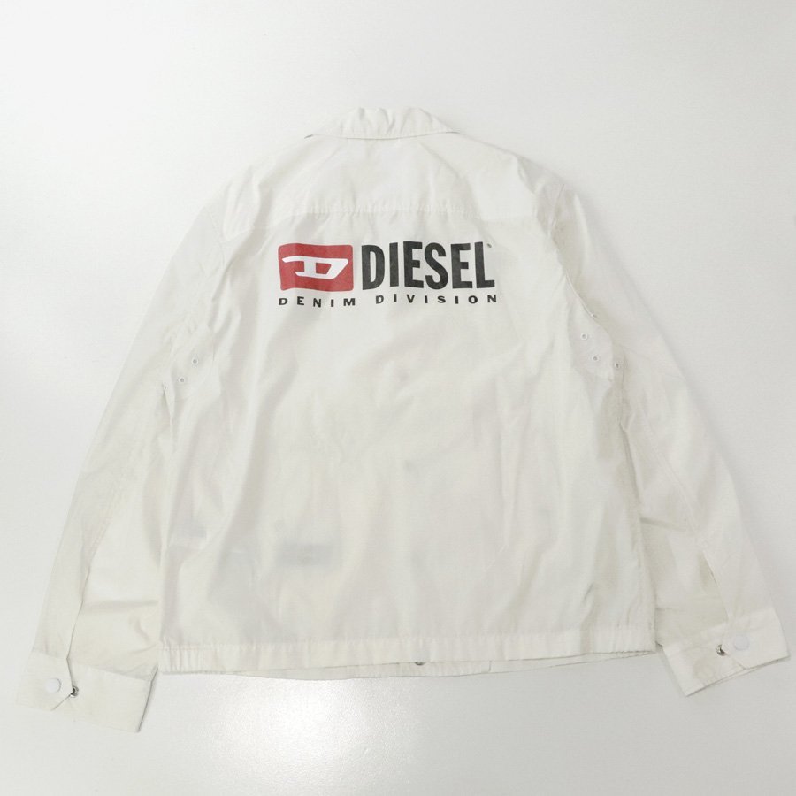 相場価格￥25,300- 美品 DIESEL ディーゼル J-ROMAN-P バックロゴプリント 撥水加工 コーチジャケット L オフホワイト ブルゾン_画像1