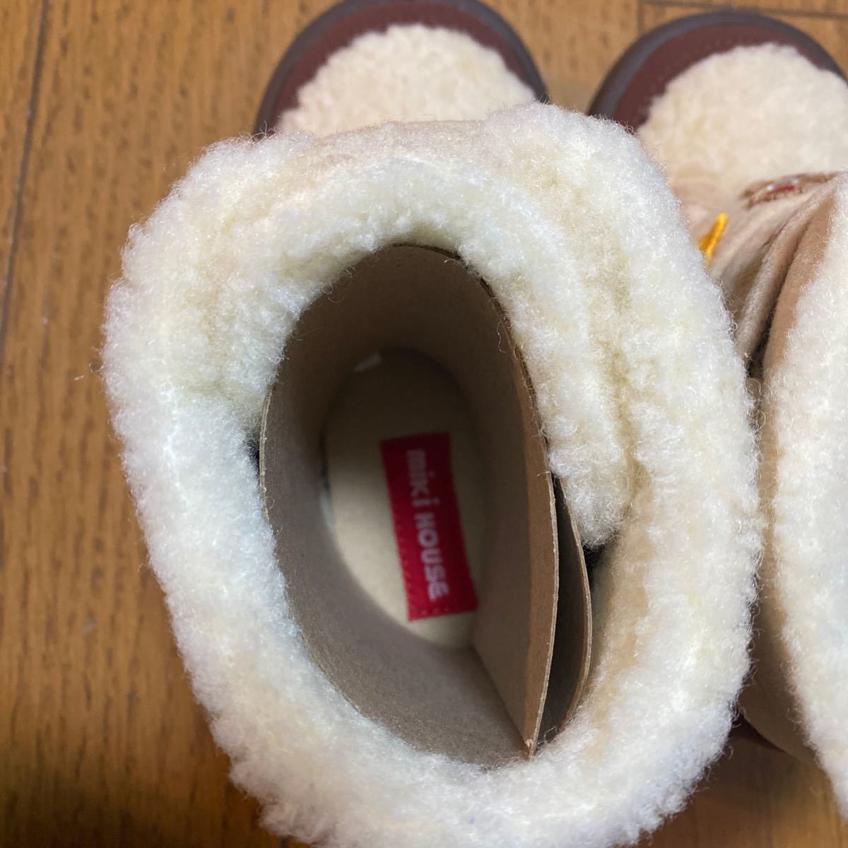 期間限定SALE 新品　ミキハウス　ブーツ　14cm ムートン UGG スノーブーツ ボア アグ シューズ ブラウン_画像6