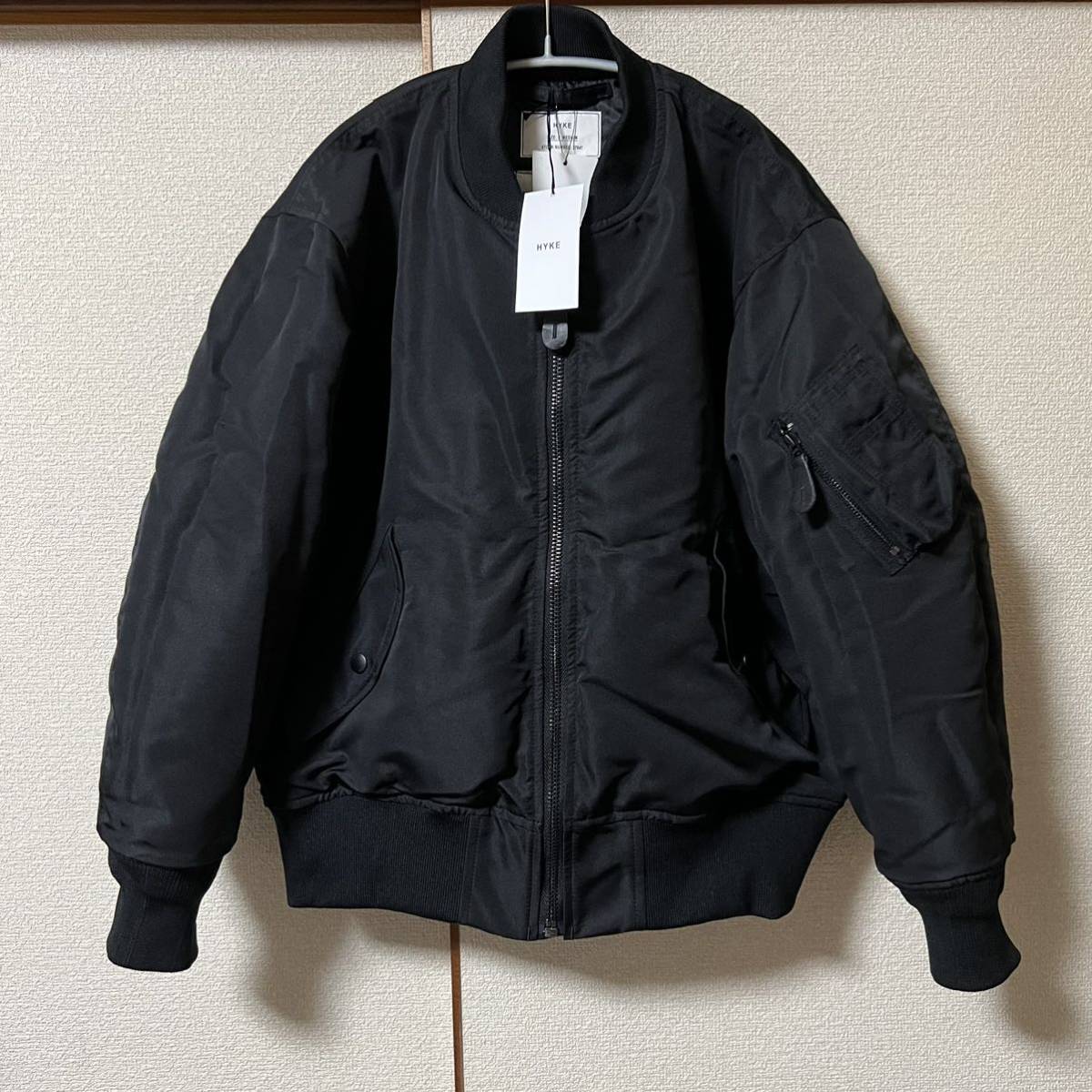 新品 HYKE for United Arrows 別注 MA-1 ハイク リバーシブル ブラック サイズ2 フライトジャケット ブルゾン