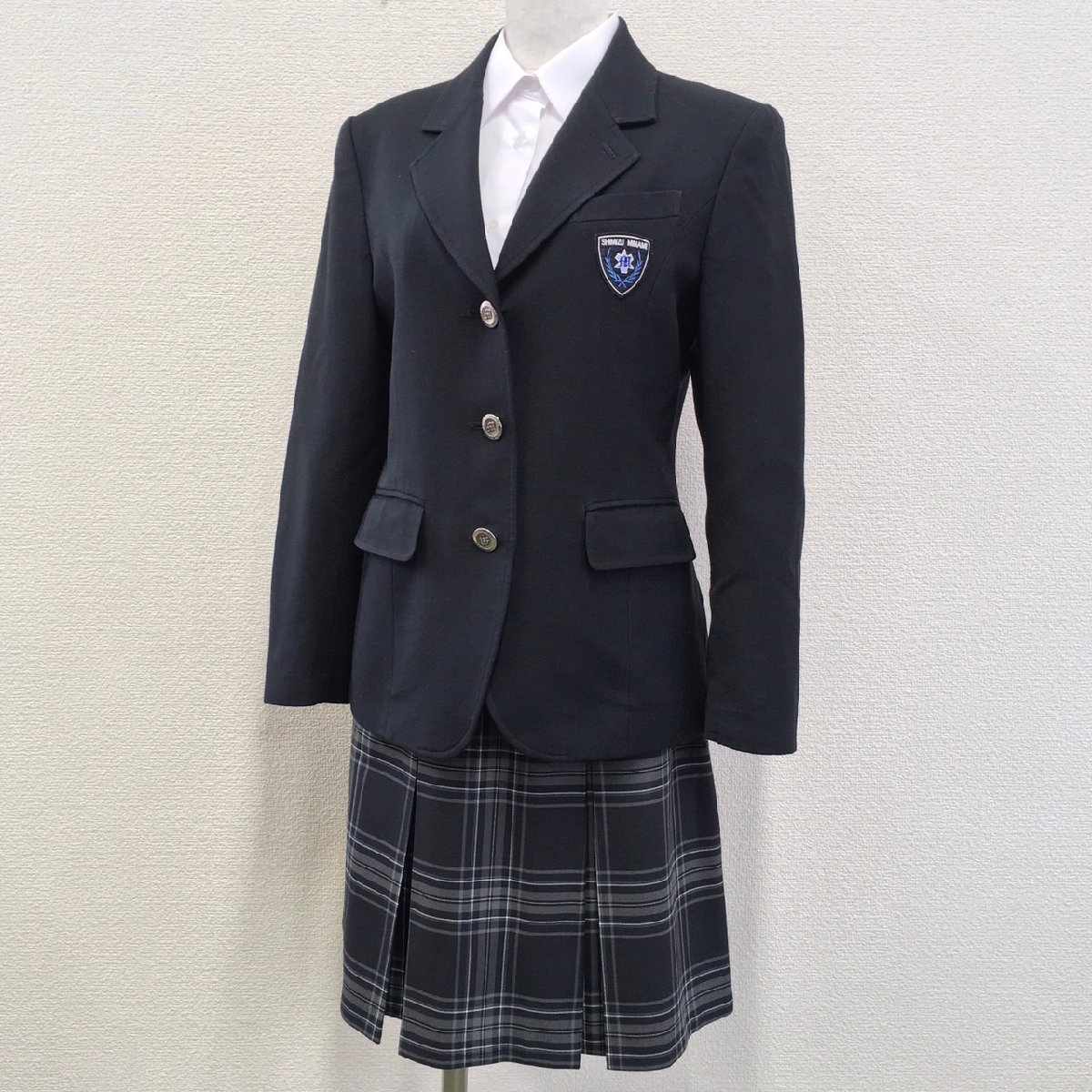 【大特価!!】 AS414-1(中古)静岡県 清水南高等学校・中等部 3点セット /小さい 学生服