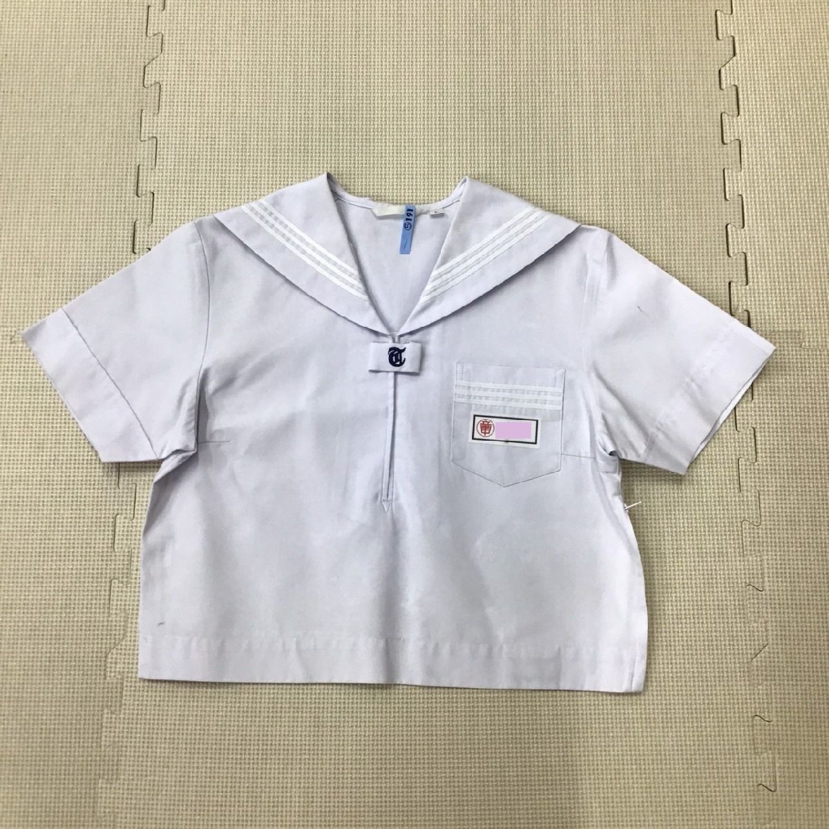 O228/(中古)兵庫県 竜山中学校 女子制服2点 /L/W73/セーラー/夏スカート/HARIMA/半袖/夏服/夏用/中学校/高校/女子学生/学生服_画像2