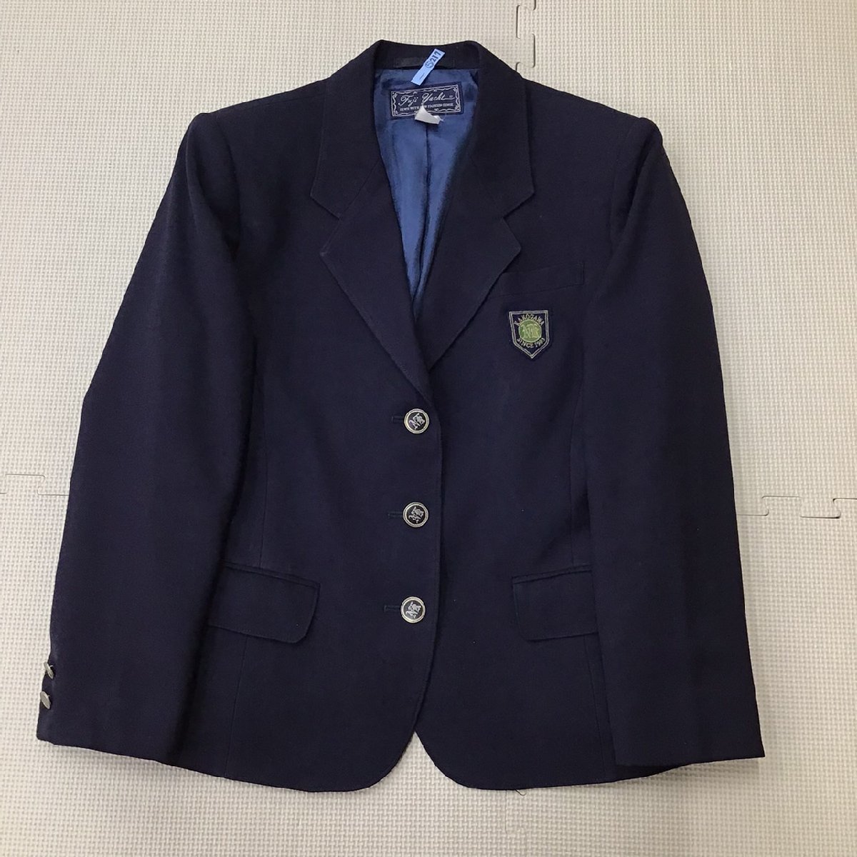 O232/(中古)兵庫県 農業高校 女子制服5点 /165A/L/W70/ブレザー/ブラウス/スカート/紺/チェック柄/SHIMOKAWA/冬服/夏服/制服/学生服_画像2