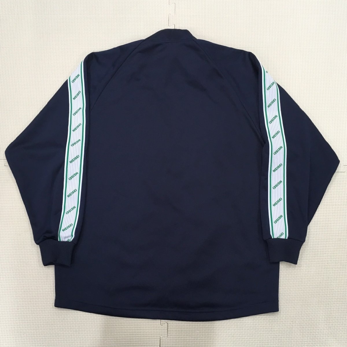 A295/S997 ( used ) Tokyo Metropolitan area private shining star junior high school gym uniform 1 point /S/ long sleeve /UNITIKA MATE/ navy blue / white × green / short period put on supplies / gym uniform / jersey / motion put on 