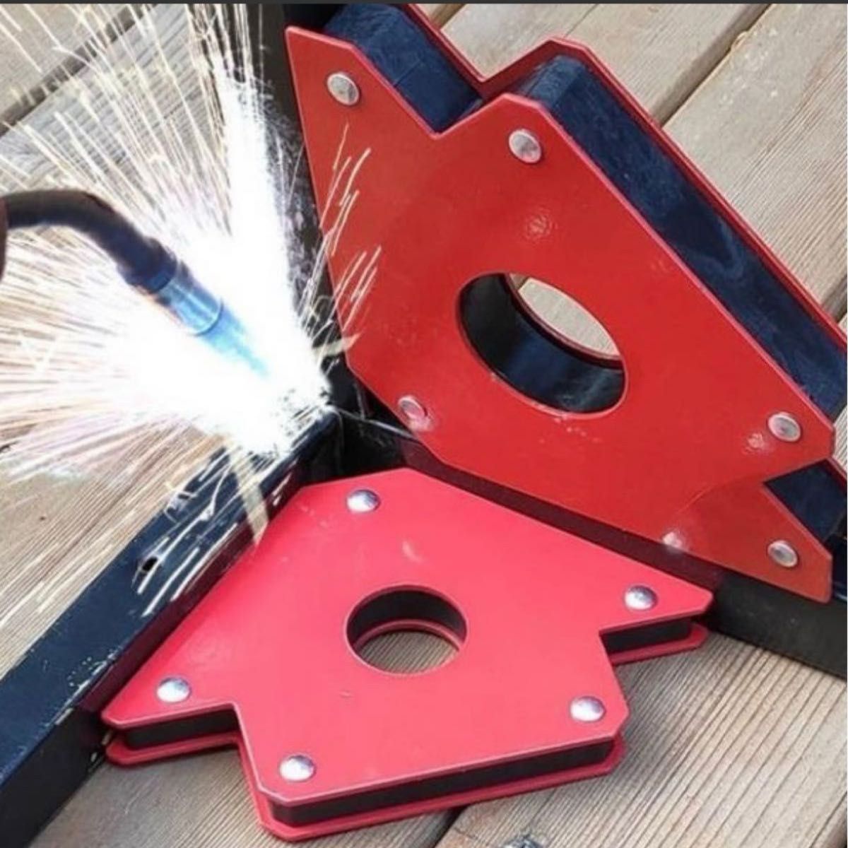 溶接　マグネット 6個セット　工具　 固定 角度出し 鉄工 DIY 金属加工 磁石　ボジショナー