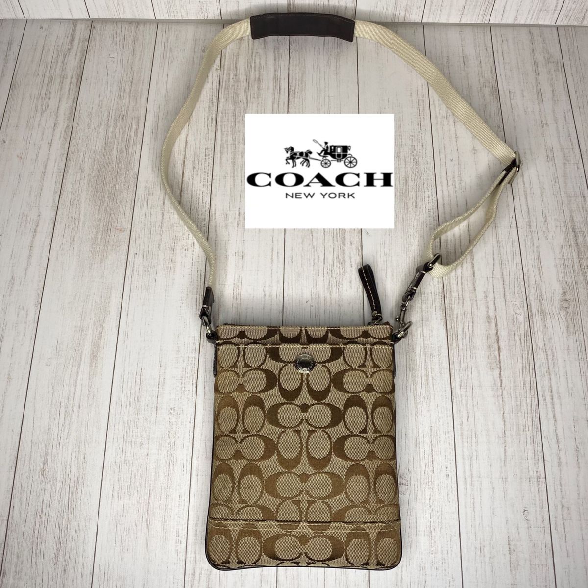 最終値下げ価格 COACH コーチ シグネチャーミニブルック 2way