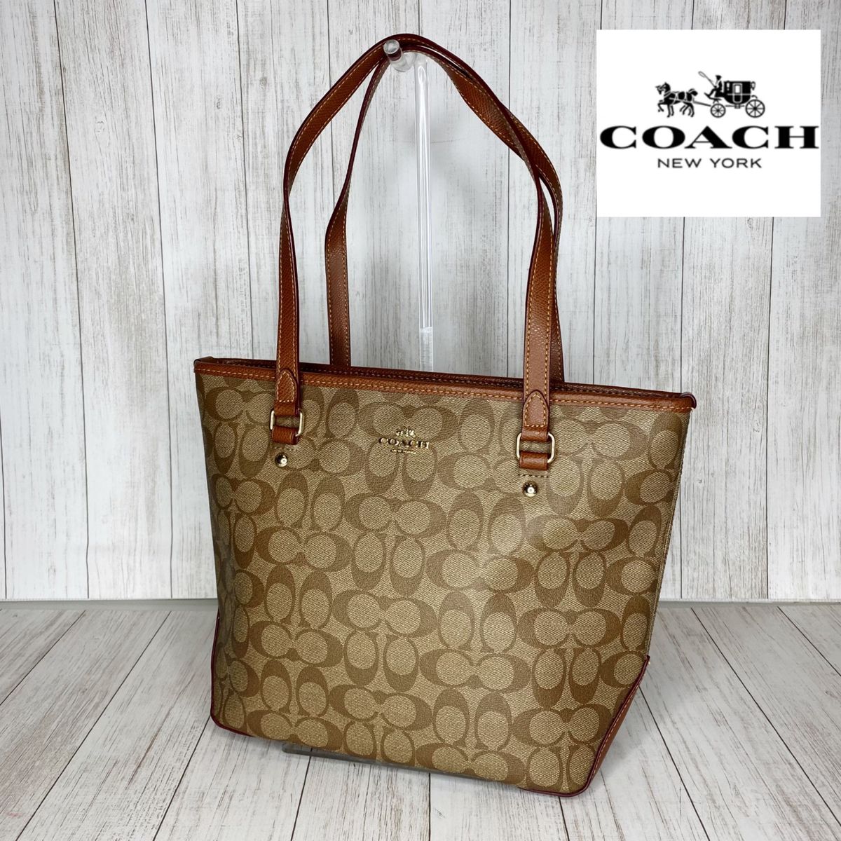 COACH コーチ シグネチャー トートバッグ ハンドバッグ Yahoo!フリマ