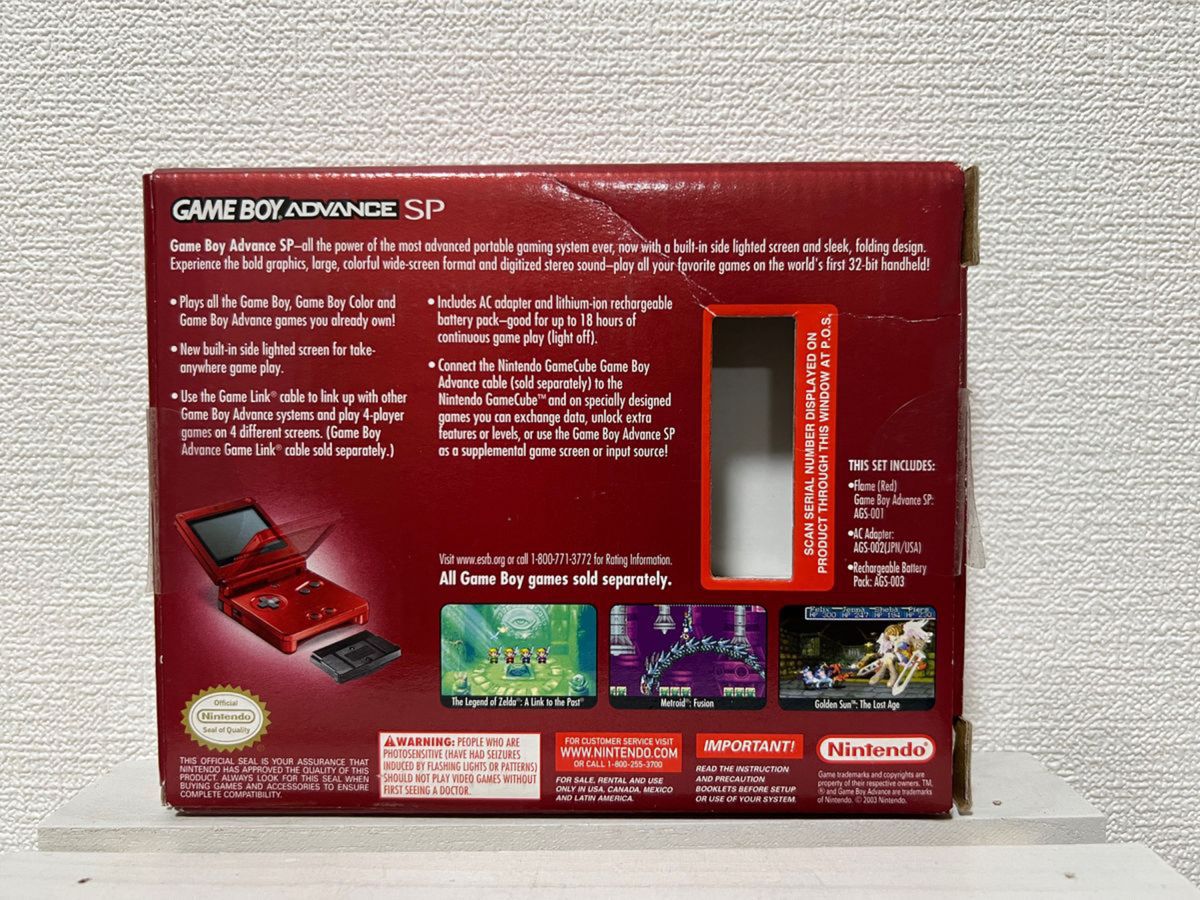 超希少 ゲームボーイアドバンスSP 北米版 フレイムレッド 正規品 超希少 ゲームボーイアドバンスSP 北米版 フレイムレッド 正規品