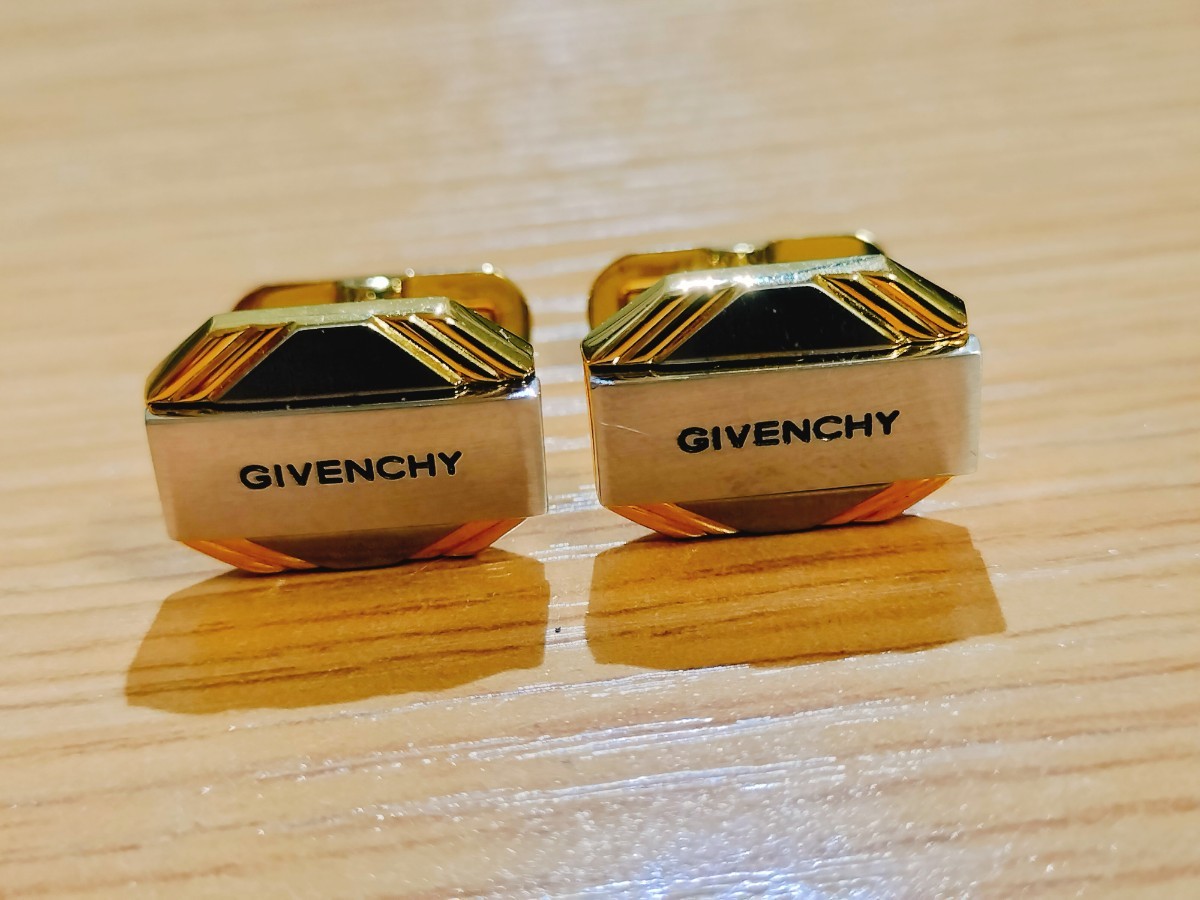 GIVENCHY ジバンシー カフスボタン ゴールド 美品 スカフリンクス_画像6