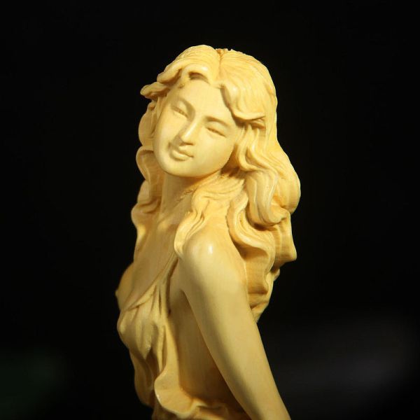  beautiful woman woman god nude beautiful young lady .. image woman image yellow . tree tree carving. real tree sculpture handicraft handmade design writing playing. hand ornament JS02