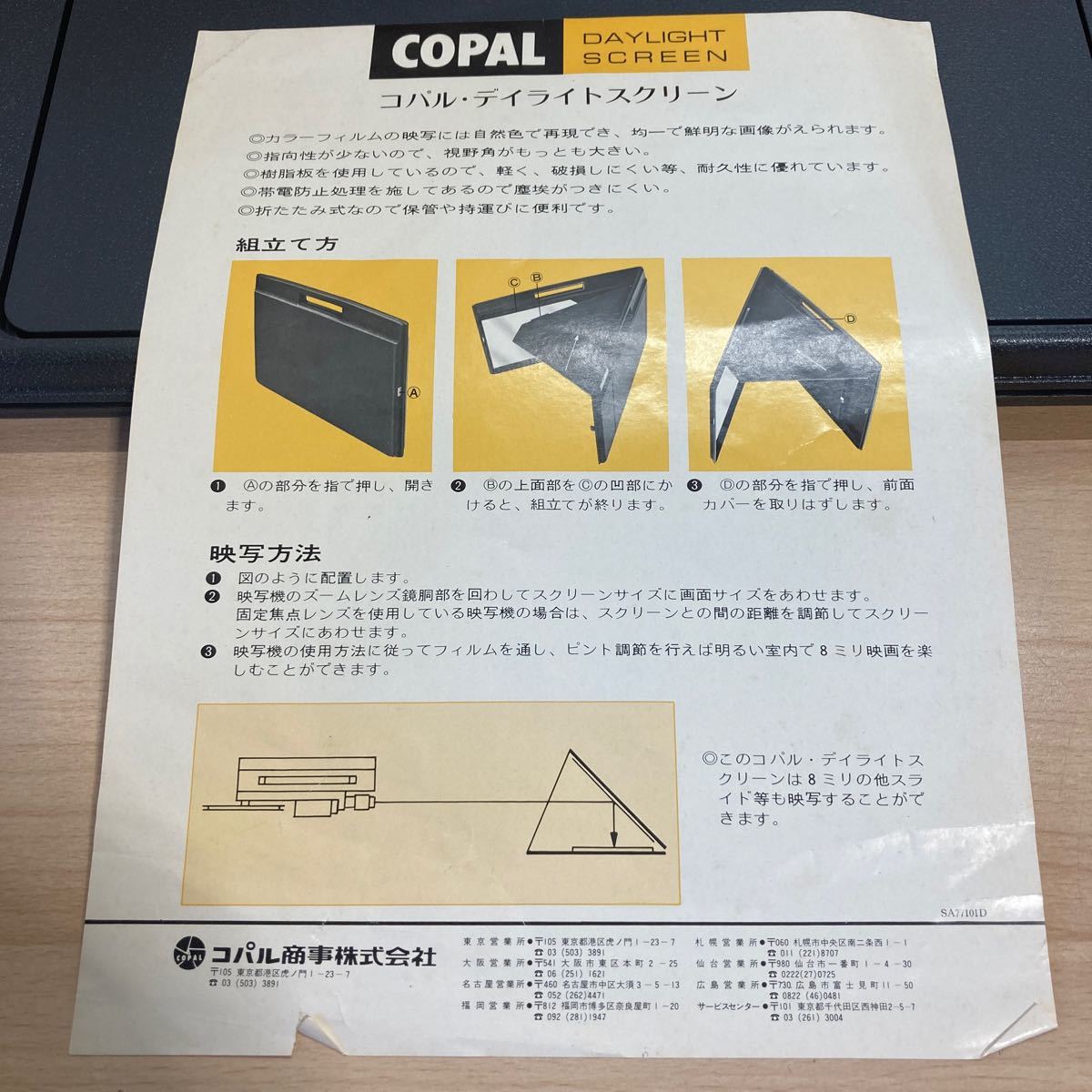 1円スタート Copal Daylight Screen コーパル デイライトスクリーン 昭和レトロ (5-1)