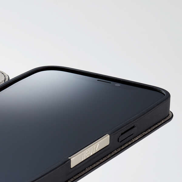 3個セット iPhone 13 Pro ケース 手帳型 ソフトレザー エレコム カバー カード ストラップホール マグネット ブラック 磁石付き 250の画像8