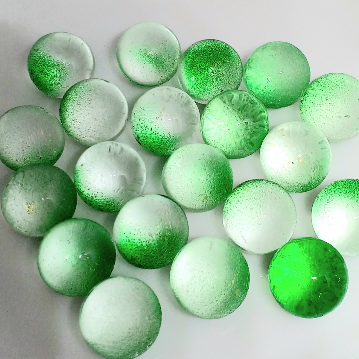 ガラス玉 12㎜ グリーン 20個セット